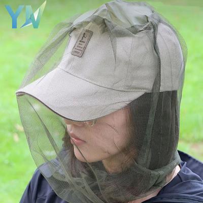 Outdoor Mesh Sun Hat with Face Shield Insect Proof Mosquito Net Cap for Fishing Beekeeping Breathable for Men Women