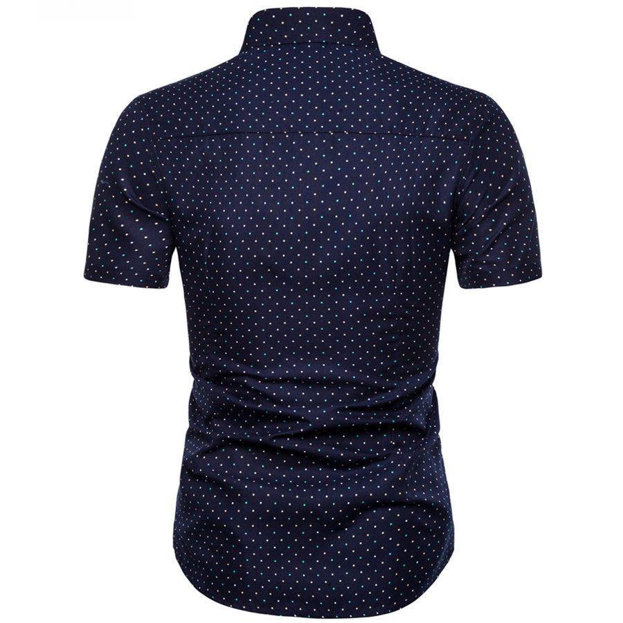 Men's British Polka Dot Short-Sleeve Shirt