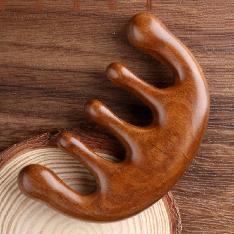 Wood Massage Comb B Type Scalp Facial Guasha Massager DD-12665