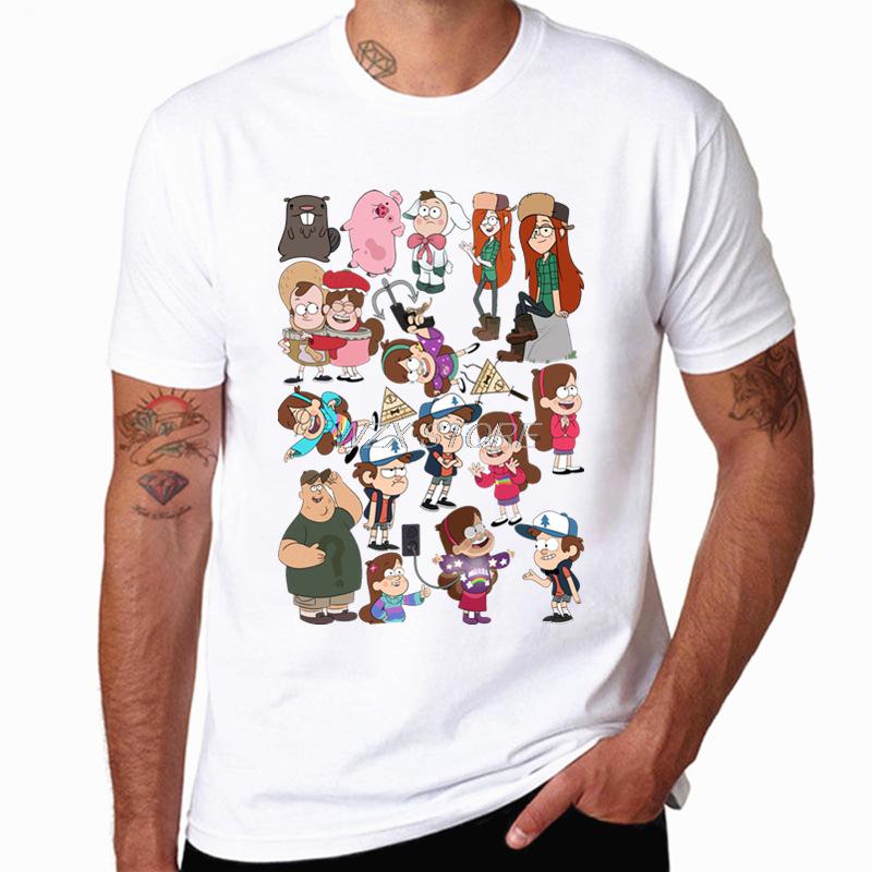 Buy Funny Cartoon Gravity Falls T-Shirt Men Women Summer Tops 3D Print ...
