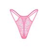 Women's Sexy Solid Color Lace Hollow See-through Low Waist Thong