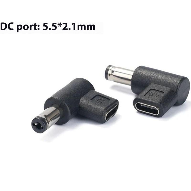 1 Stück Universal 5V TypeC auf DC 3,5x1,35mm/5,5x2,1mm/5,5x2,5mm Stecker Ladeadapter Konverter DC Stromanschluss