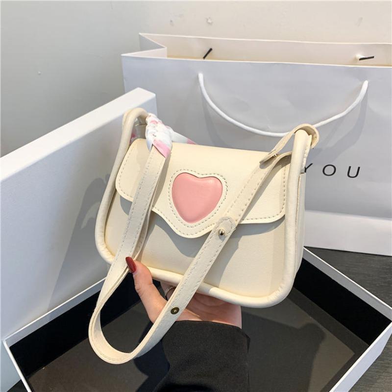 Fashion small square bag summer new simple style versatile shoulder messenger bag niche splicing love armpit bag