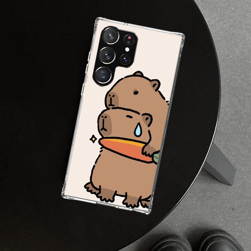 Bunny Capybara Cartoon Animal Phone Case Cover for Samsung Galaxy S26 S25 Edge S24 S23 Ultra S22 Plus S21 FE S20 + Art Customize