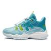 LiNing Youth  Non-Slip Shock Absorbing Wear-Resistant Low-Top Basketball Shoes Kids Sneakers Blue YKBS010-5