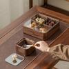 Walnut Wood Multi-Layer Nut and Snack Box