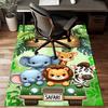 1PC Custom Name Safari Adventure Friends Theme Floor Mat Ideal for Living Room, Game Rooms, Office, Bedroom, Floor Mat Playful Design