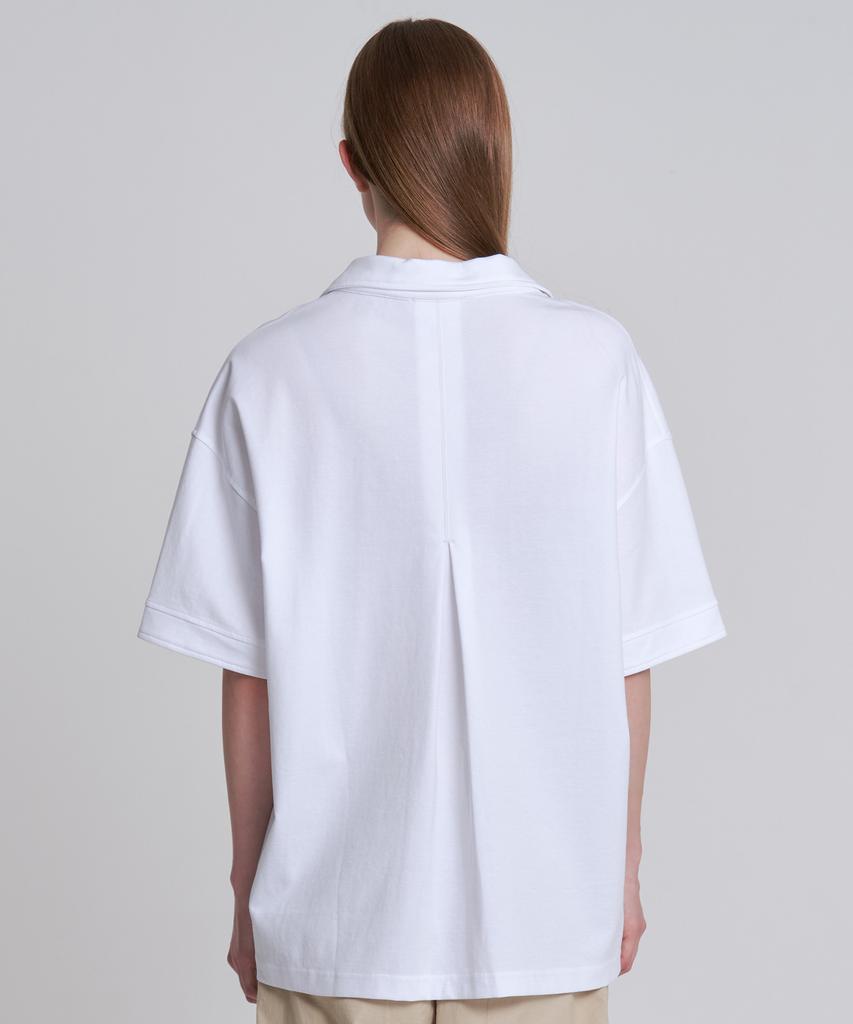 Zensai Double Jet Slit Polo White