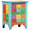 VidaXL Hand-painted Bedside Table 40x30x50 Cm Mango Wood