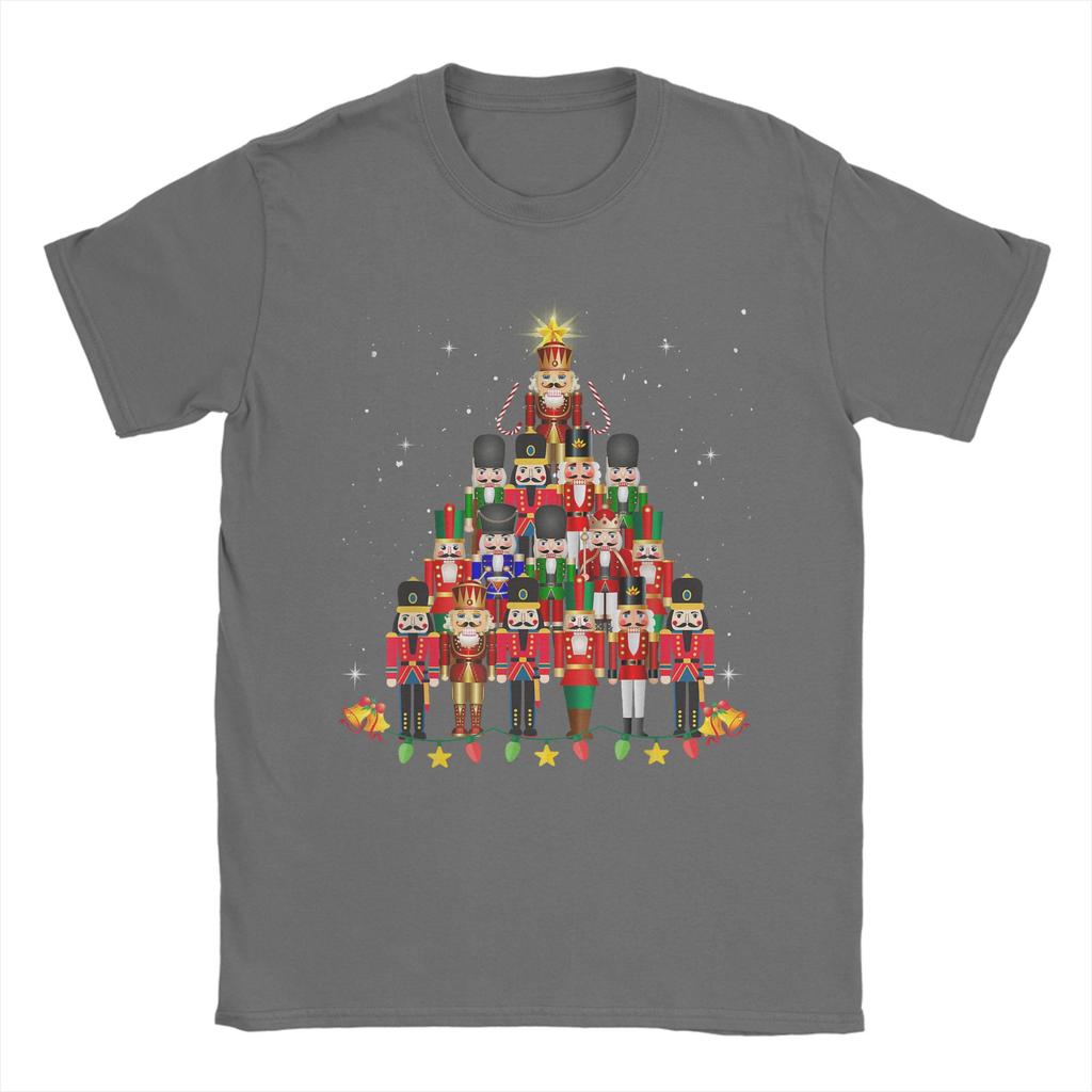 Loudest Nutcracker Group Matching Family Holiday Funny Nutcracker Christmas Tree Pure Cotton T Shirt For Men T Shirts Tees Tops