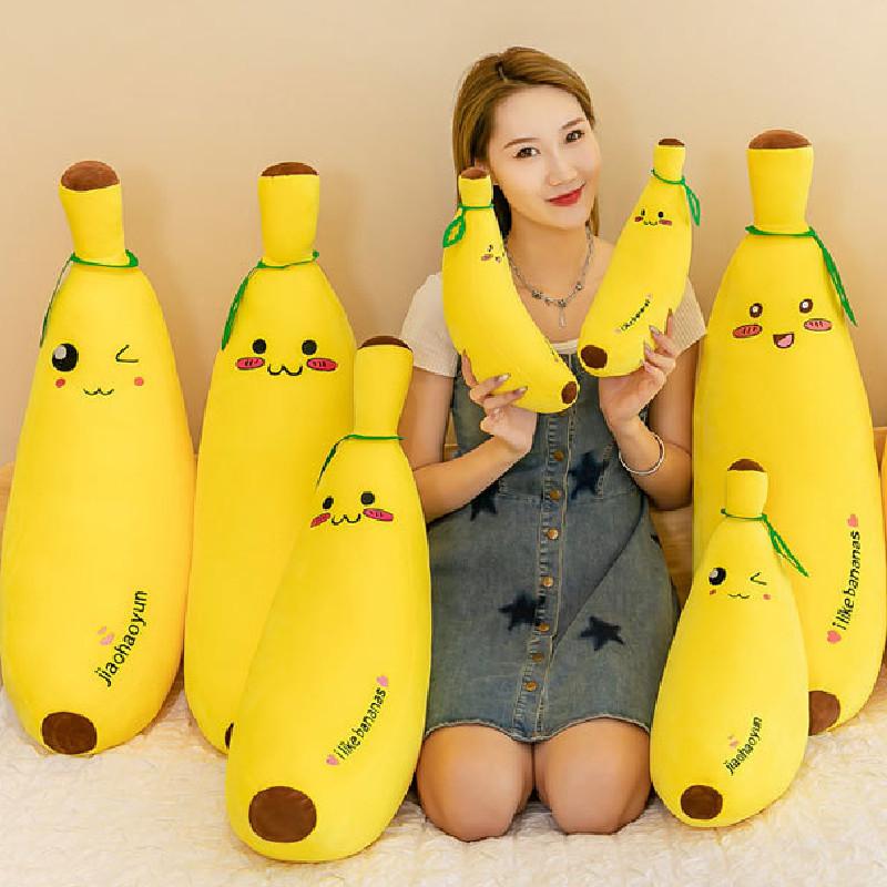 Banana Toy Plush Cartoon Stuffed Fruit Doll Soft Home Decoration Gifts Kids