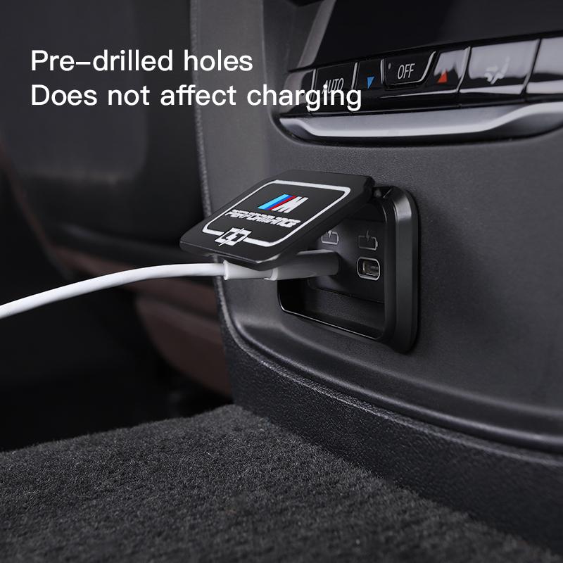 Osłona przeciwpyłowa gniazda USB tylnego siedzenia samochodu Osłona ochronna do BMW serii 1 2 3 4 5 7 i3 i4 E46 E90 E60 F30 F10 X1 X2 X3 X5 X4 X6 X7 G30 M2