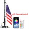 2/3/4FT RGB LED Whip Lights Customizable Length Multicolor Flagpole Decorative Lamps For UTV ATV Polaris RZR