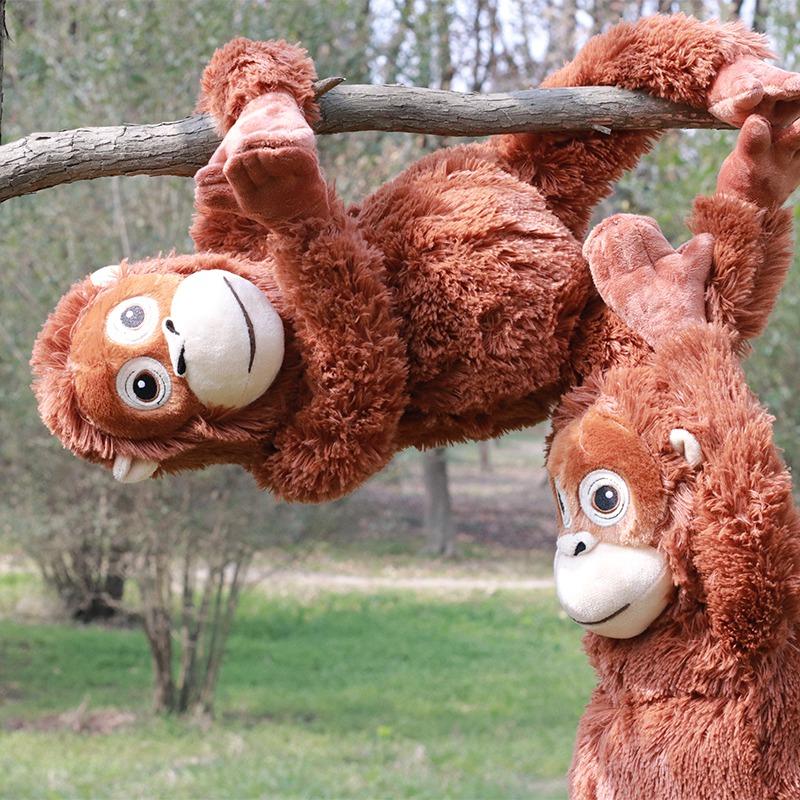 Practical Home Decor Unisex Kids Simulation 66Cm Kawaii Lifelike Monkey Orangutan Plushies Dolls Cartoon Stuffed Animals Plush Toys For Kids Birthday Gifts Decor