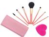 Cute makeup brush set with a dedicated makeup pouch pink 10-piece (7 brushes)