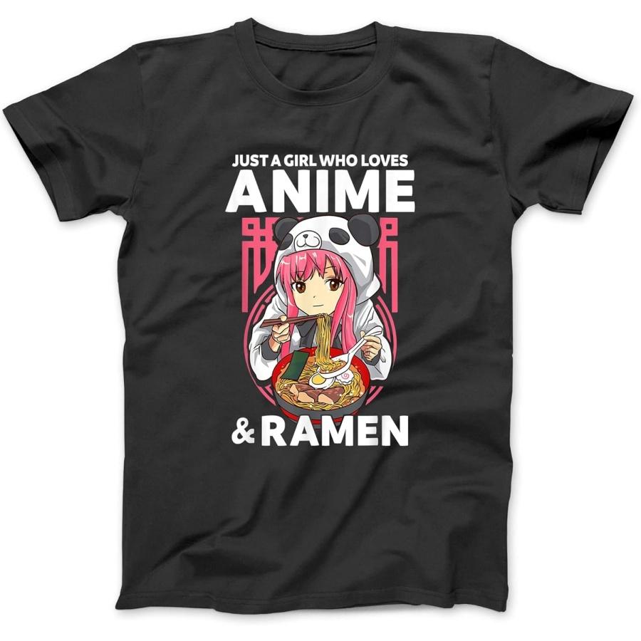 HTM Shop Just A Girl Who Loves Anime and Ramen Bowl Panda Teen Girls T-Shirt XXXXXL разноцветный