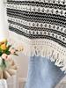 Korean Retro Hollow Sleeveless T-shirt with Tassel Hem - Summer 2024 Women's Western-Style Top
