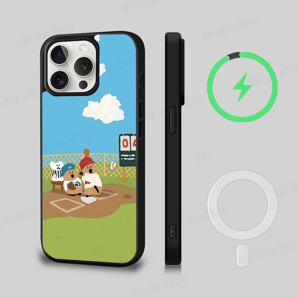 Cute Bear Quokkas Magsafe Phone Case For IPhone 16 15 14 13 12 11 17 Pro Max Plus Magnetic Wireless Cover
