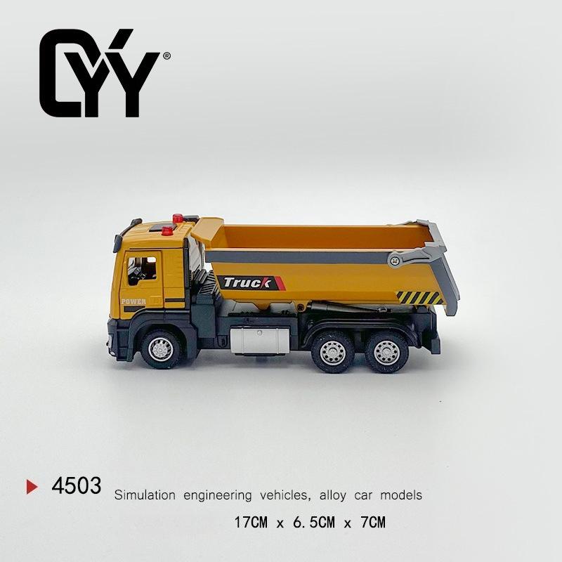 Large Alloy Trailer Toy Boy Flatbed Transporter Road Rescue Vehicle Children Simulation Engineering Car Model