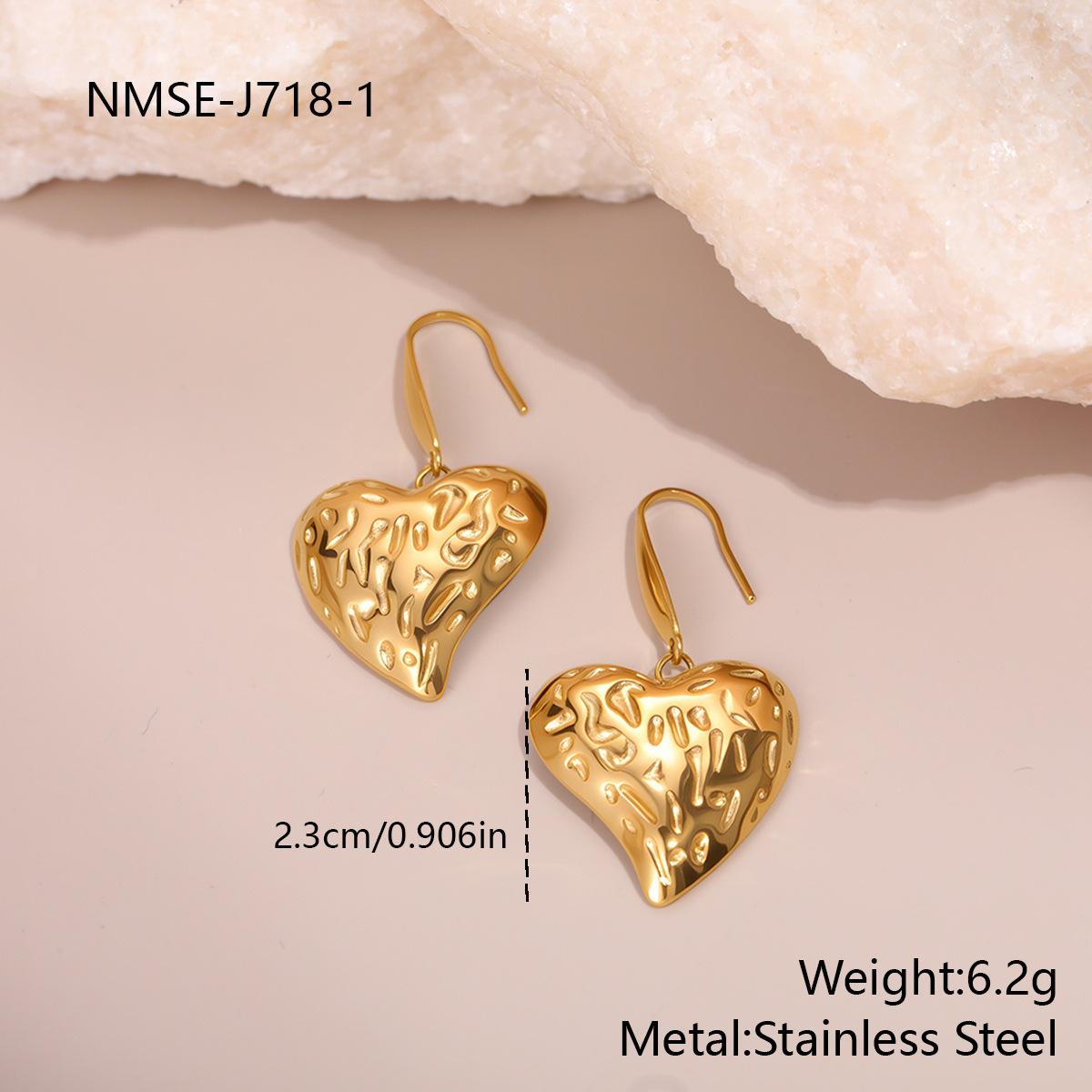 GEMCHIC Women s Geometric Heart Shape Stainless Steel Earrings, Luxury Rhinestone Drop Earrings for Women