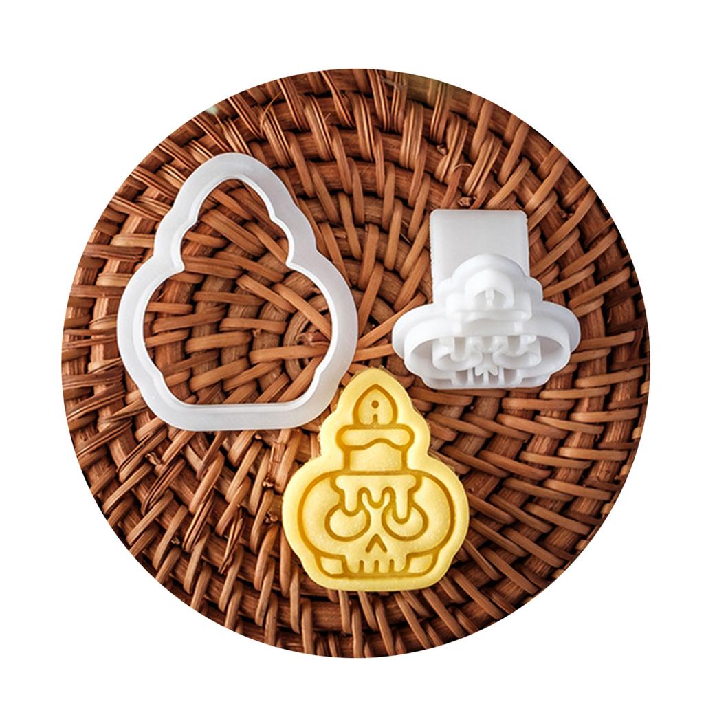 Biscuit Cookie Plunger Cutters Sugarcraft Cake Decorating Tools Halloween Themed Cookie Cutter Set Easy To Clean Durable