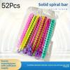 52 ks Smíšené barvy Spirálové natáčky na vlasy - Tepelně odolné válečky pro salonní a domácí použití, Odolné plastové stylingové nástroje pro vlny a lokny pro ženy