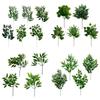 Decorative Artificial Green Plant Eucalyptus Leaves Faux Fake Eucalyptus Leaf Willow Leaves Fake Tree Branch Flower Arrangements