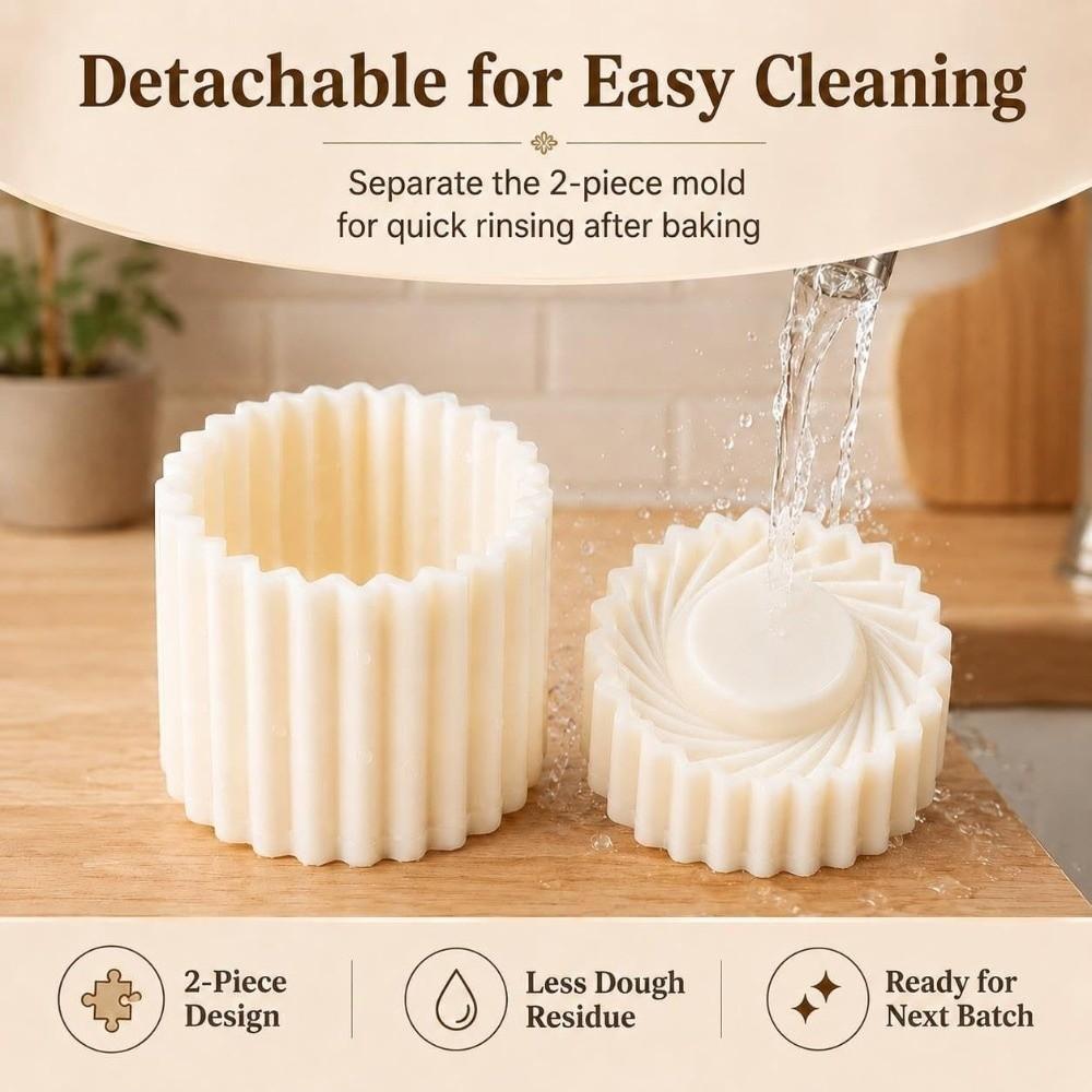 Non-Stick Hand Press Mooncake Mold Double‑Sided DIY Pastry Stamp Cookie Pastry Mold Gift Making
