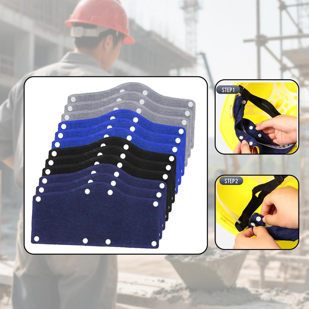 12Pcs Sweatbands for Hard Hat Hardhat Helmet Terry Cloth Replacement Headbands