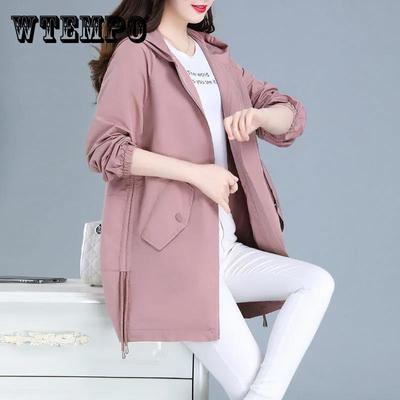 Autumn Women's Windbreaker Mid-length Thin Jacket Temperament Casual