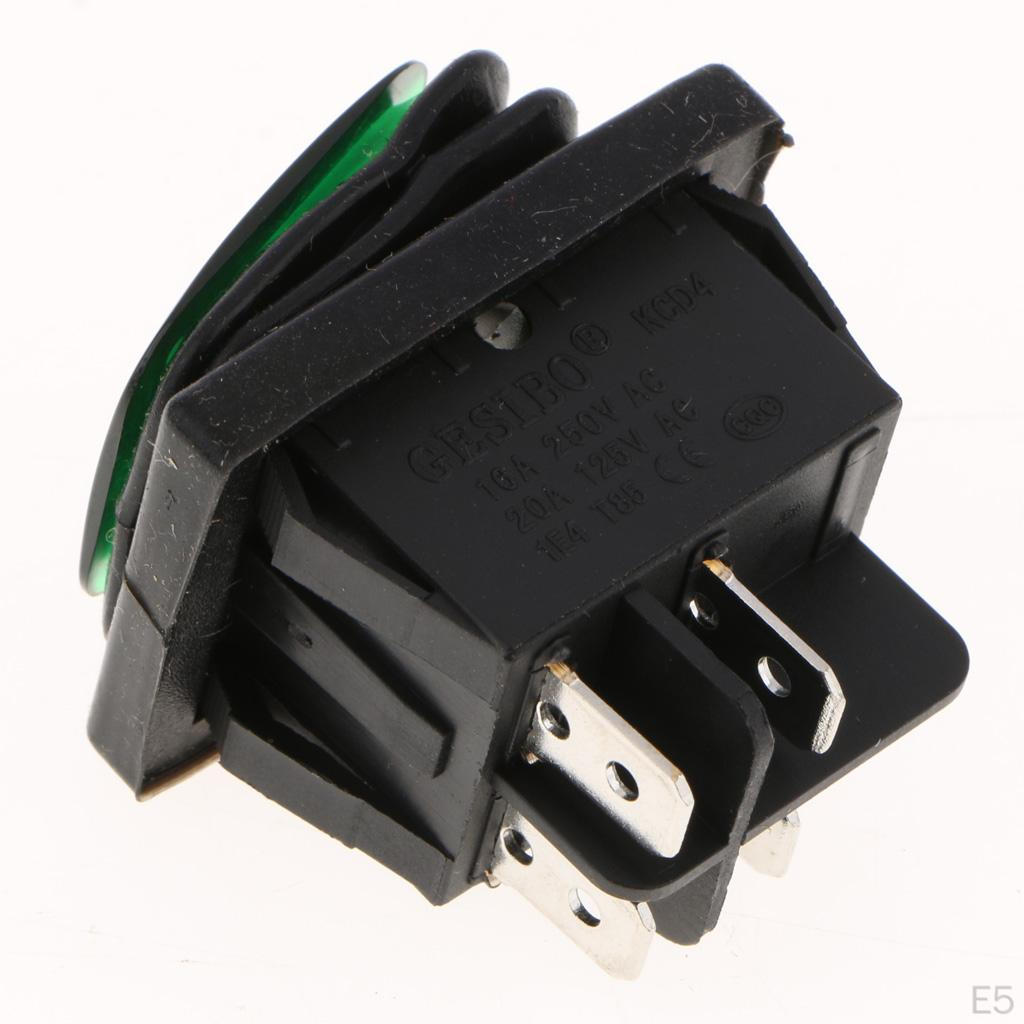 Lighted Rocker Toggle Switch Waterproof 12V