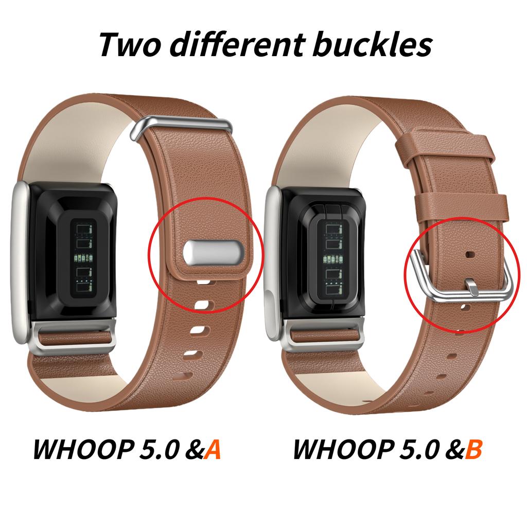 Pro Whoop 5.0/5.0MG Řemínky k hodinkám Pásky z pravé kůže Kompatibilní s náramkem WHOOP ONE Fitness Tracker Whoop Life EKG Pásky