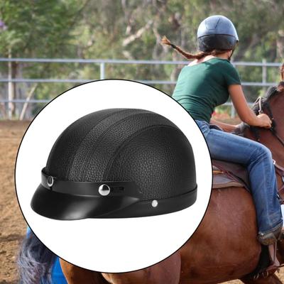 Bike Helmet Bicycle for Women Men Portable Breathable PU Leather Summer Outdoor Biking