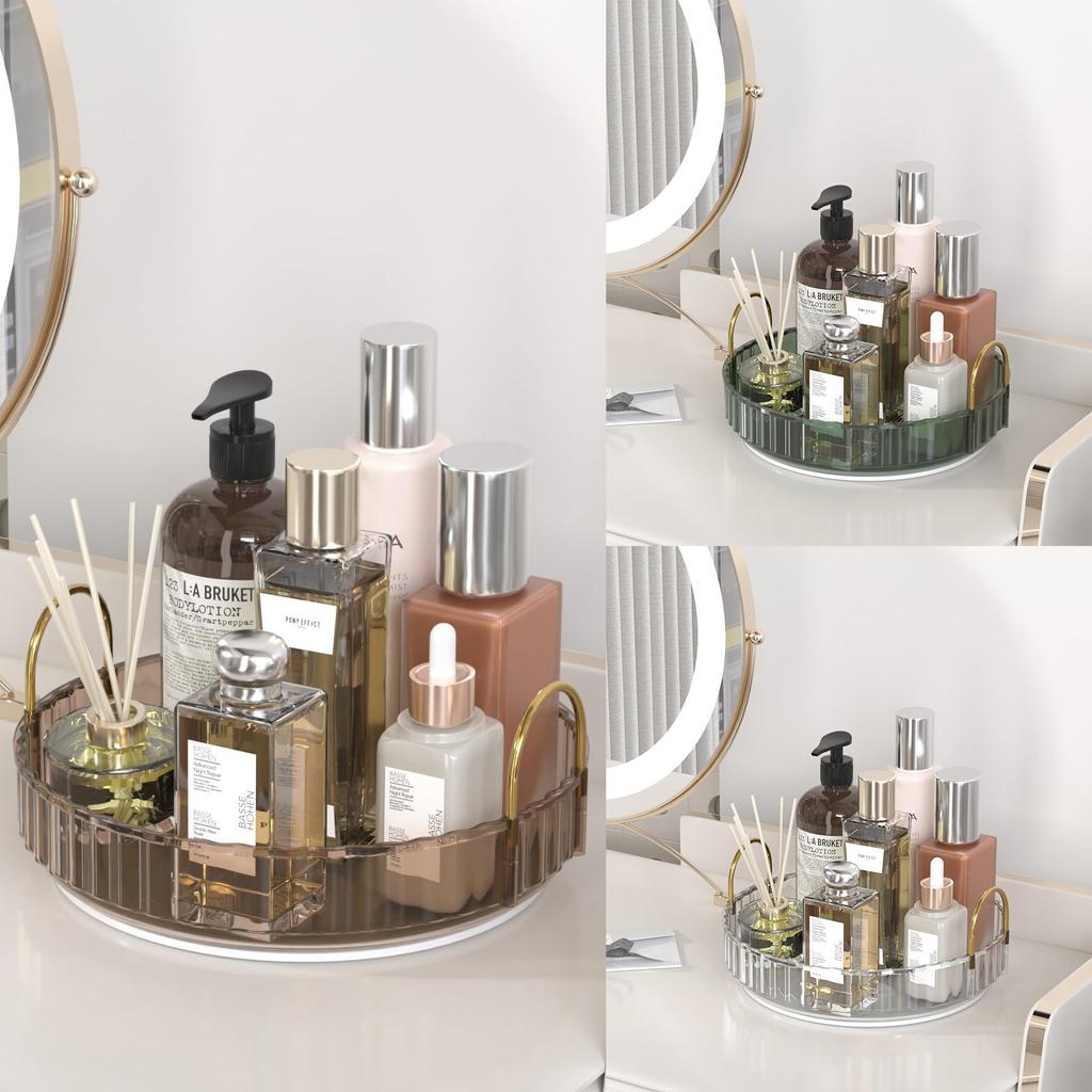 Rotating Single Layer Storage Rack Kitchen Organizer Lazy Susan Turntable Multifunctional Rotatable Shelf for Countertop and Cabinet Use