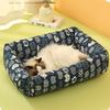 1pc Thick and Soft Pet Mat Semi Wrapped Small Dog Bed with High Rebound and No Collapse Cat Bed Large Space Increases Four Season Universal Pet Bed