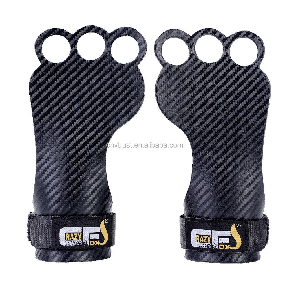 Crazy Foxs 3-Hole Gymnastic Grips for Pull Up,Bodybuilding, Palm Protection,Weight Lifting,Kettlebell,Cross Training, Fitness