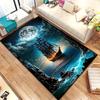Giant Pirate Ship Area Rug - Nautical Themed Non-Slip Washable Carpet for Living Room, Bedroom & Dorm Decor