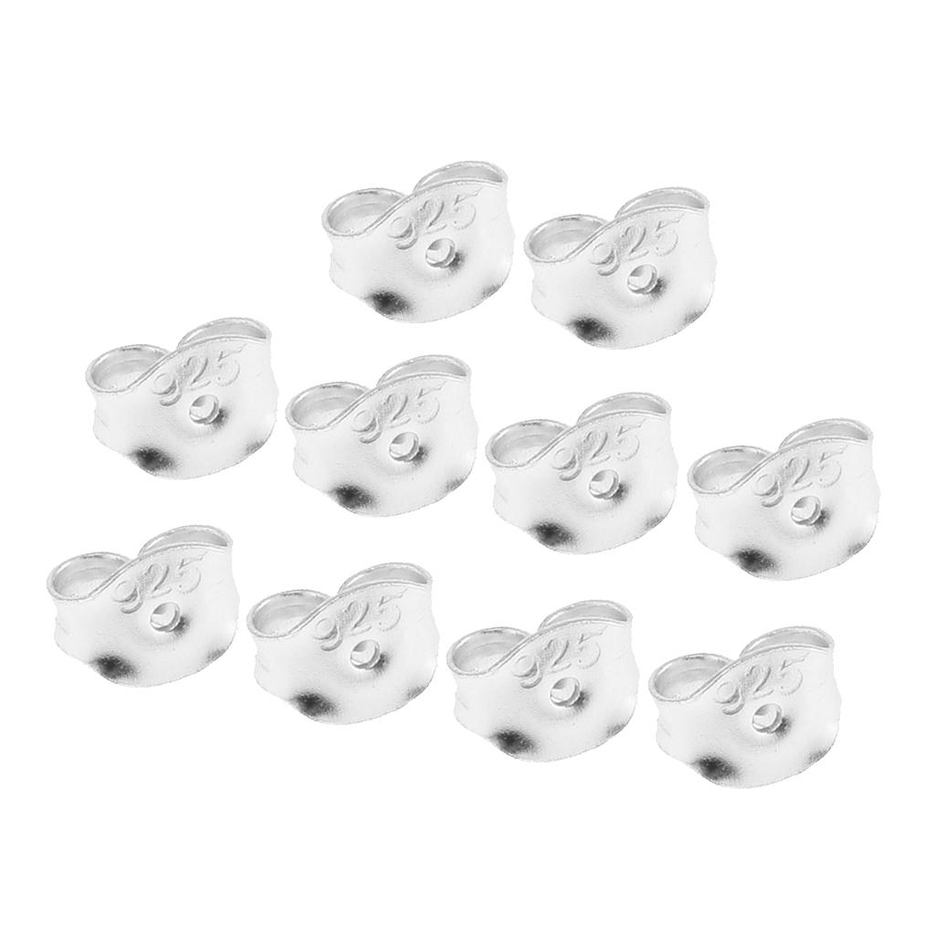5 Pairs Earring Backs Jewelry Finding for Girls Silver Small