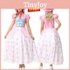 Pink Polka Dot Shepherdess Adult Cosplay Costume For Halloween Ymks Brand