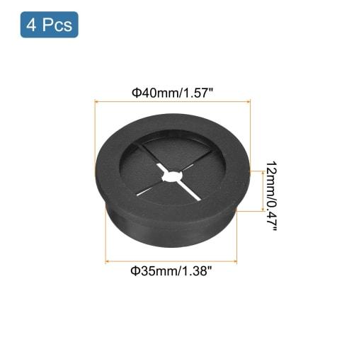 uxcell 4-Piece Cable Cord Grommets, 1-3/8" (35mm) Flexible Rubber Desk Grommets, Wire Hole Covers, Pass-Through for Office Computer Desk Wire Organize