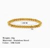 Stainless Steel Elastic Strand Beads Bracelets Bangles For Woman Waterproof Beaded Chain Bracelet 21cm