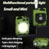 MINI LED Flashlight Keychain Light Super Bright COB Torch USB Rechargeable Work Light with Magnet Outdoor Camping Fishing Lamp