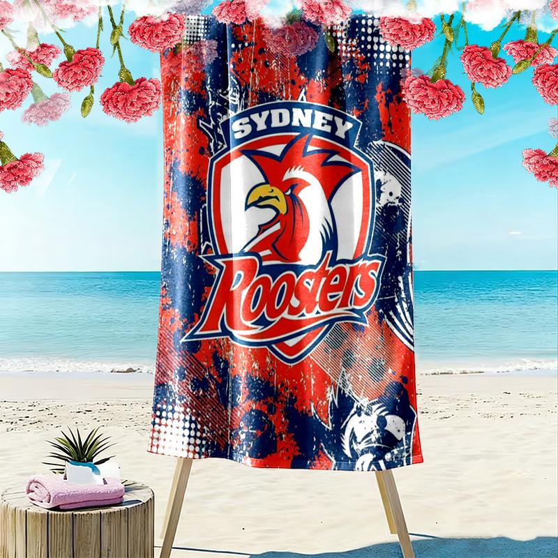Sydney Red & White Eagles 2D Flat Print Beach Towel, Large Soft Quick Dry Towel for Beach Camping SwimmingZSTJ0915400