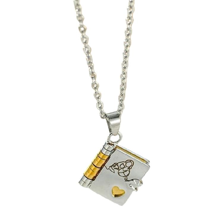 Buch Inspiriertes Graviertes Halsband Für Enkelinnen Nachdenkliches Geschenk Von Oma Titanstahl Halskette