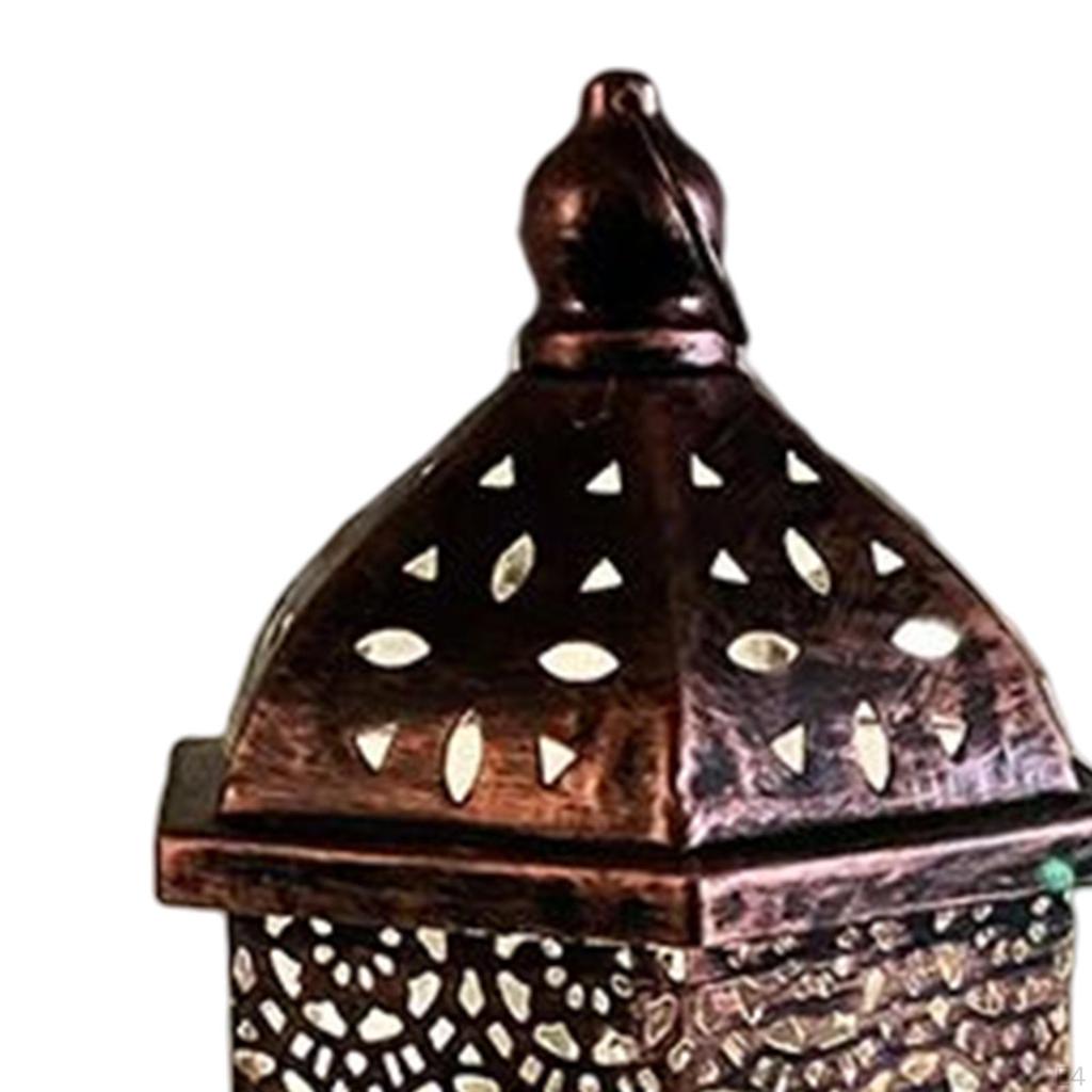Retro Style Hanging Hollow Carved Light Battery Operated Desk Lamp for Room Ornament