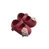 Spring & Autumn Toddler Princess Shoes, 0-1 Year, Velcro Flower Soft Sole