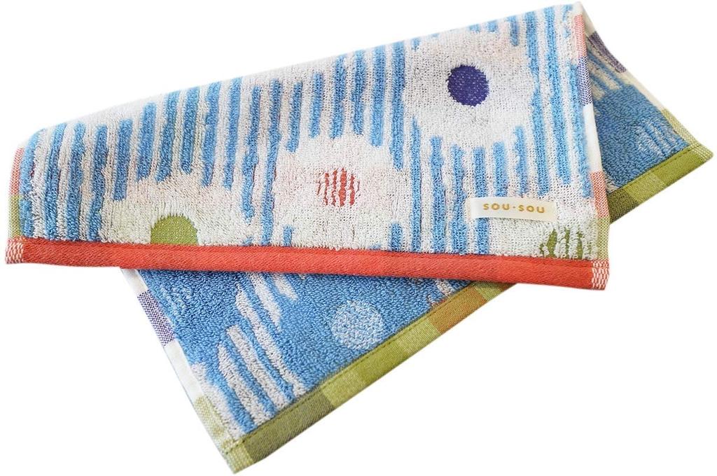 Marushin Hand Karen Made In Imabari Certified 6165001200 SOU SOU Towel, 25x25cm, Shiragiku, Japan, Towel,