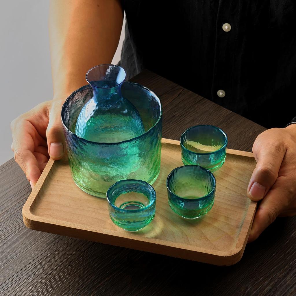 GLASKEY for Sake Cold Sake 1 310ml 4 Sake and 1 Cold Sake Made of This Tokkuri Is Perfect for Both Cold and Hot A Perfect or Birthday Gift