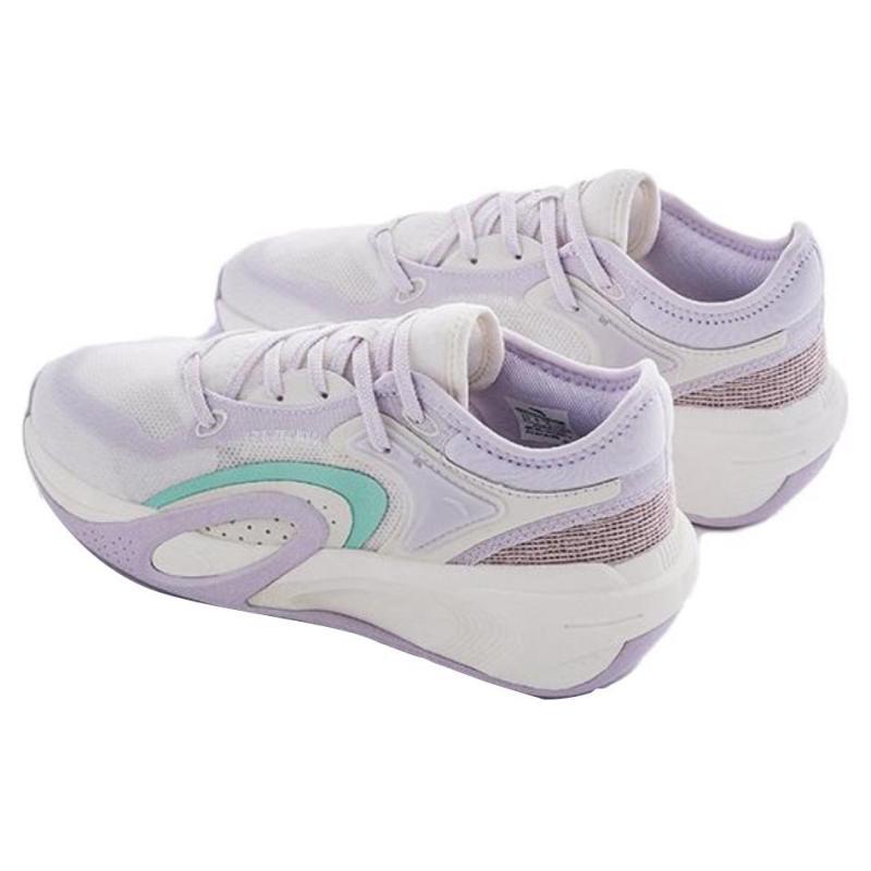 Anta Cushioned Anti-Slip Wear-Resistant Breathable Lightweight Low-Top Casual Shoes Women's White Purple Gray Sneakers