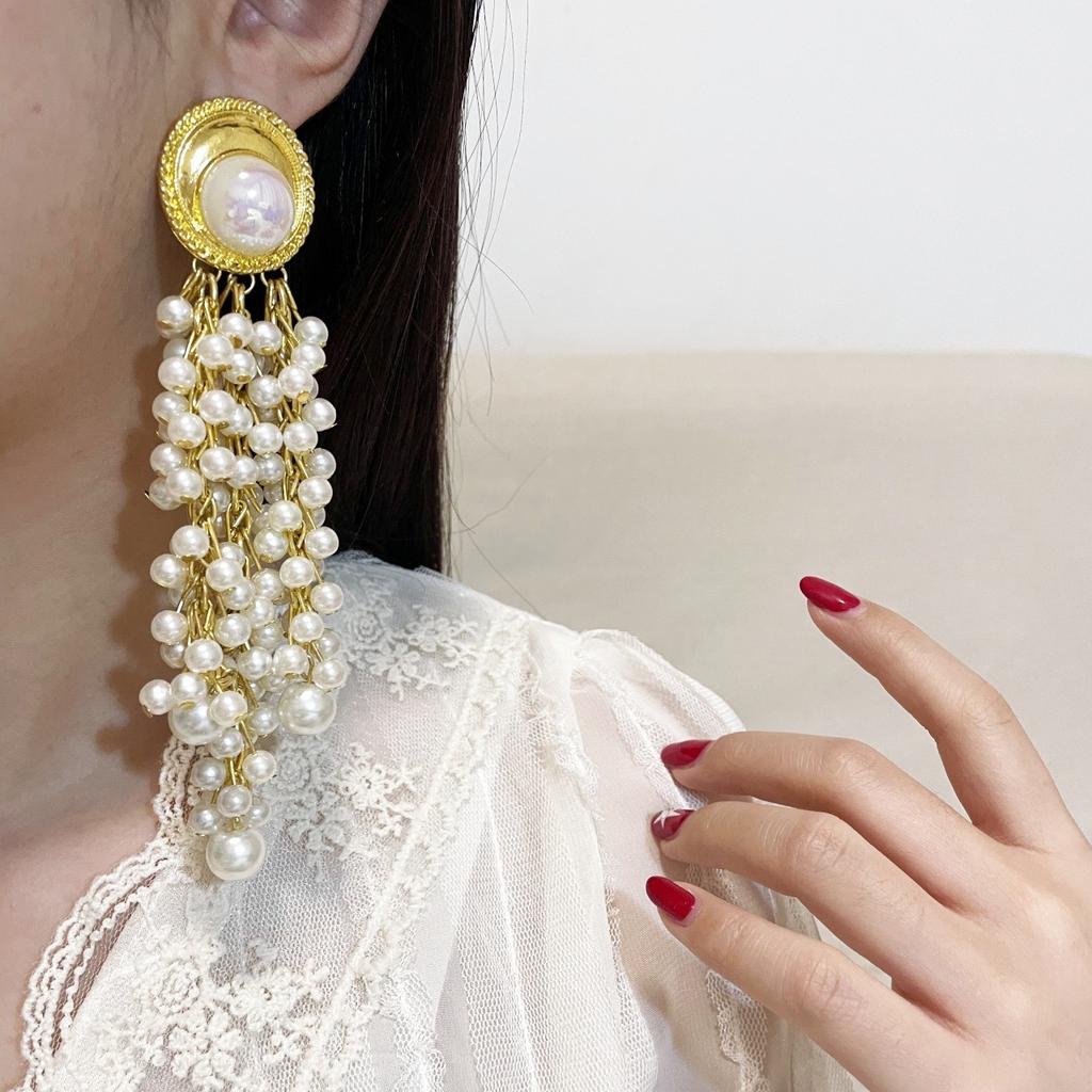 Brincos Longos com Franjas Retro Franceses, Modernos, de Alta Qualidade, Elegantes e Tendência